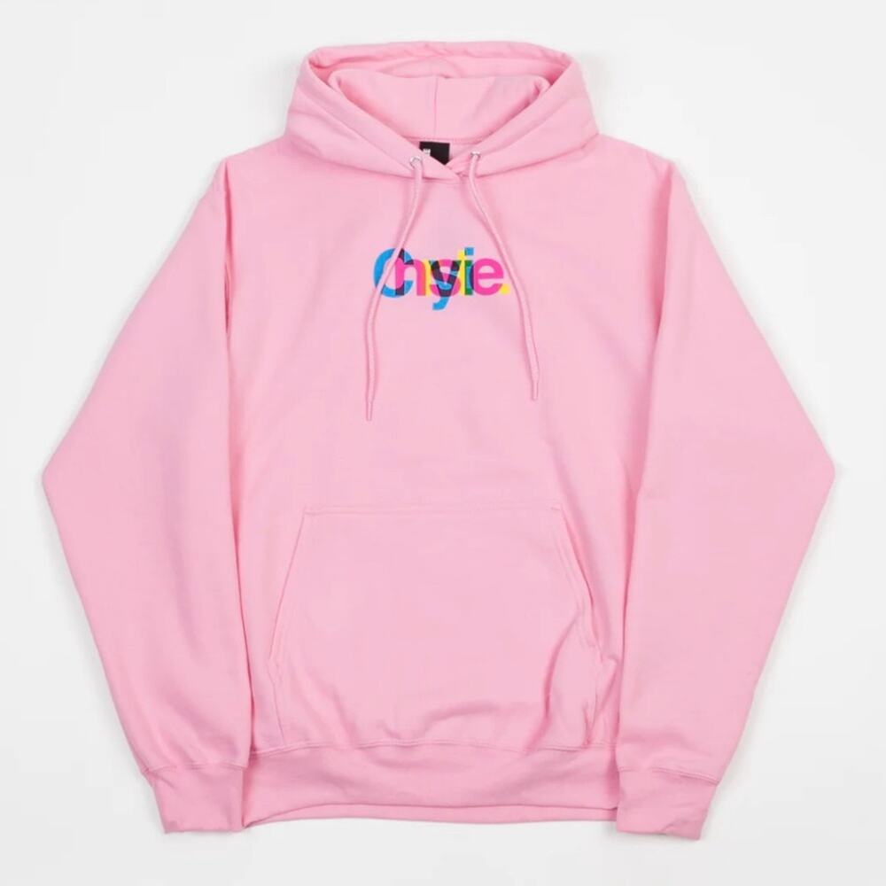 Chrystie NYC Massimo Logo Hoodie Sweatshirt in Pale Pink Men's Medium $108